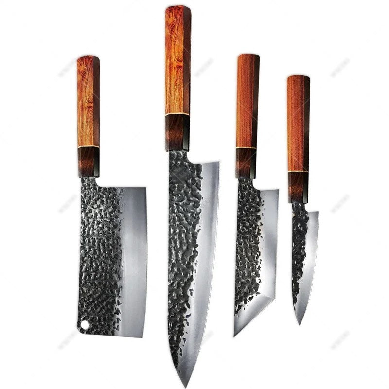 Profi-Kochmesser – Edelstahl Küchenmesser für Fleisch und Gemüse, Japanisches Santoku-Schneidemesser