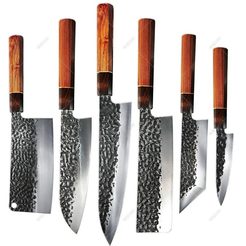 Profi-Kochmesser – Edelstahl Küchenmesser für Fleisch und Gemüse, Japanisches Santoku-Schneidemesser