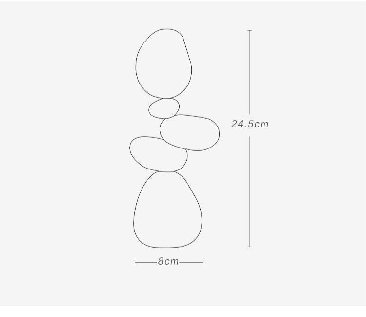 Massivholz-Deko in Steinform – Kreative Balance- und Puzzle-Ornamente im nordischen Stil