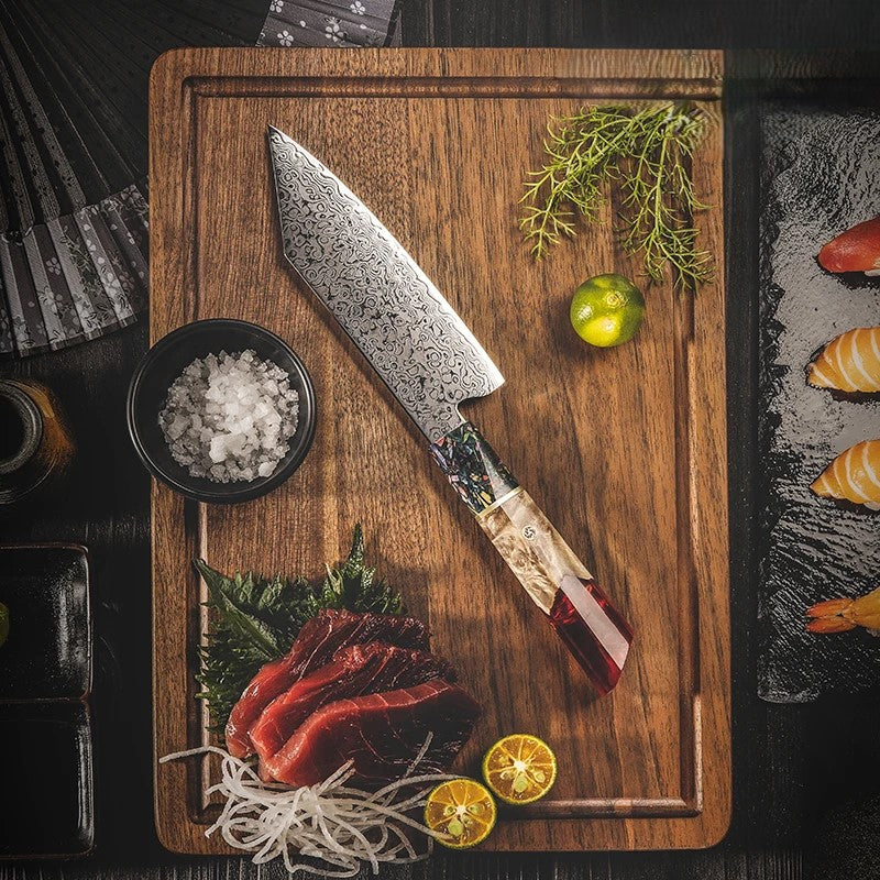 Japanisches Bunka-Küchenmesser – 67 Lagen Damaststahl