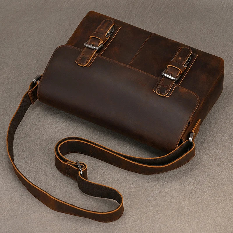Vintage Leder Aktentasche für Herren - Perfekt für Büro und Alltag