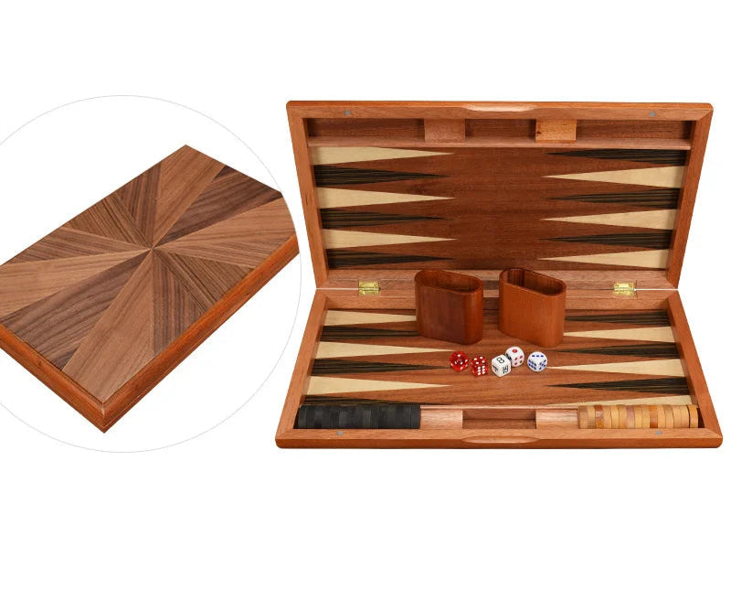 Luxuriöses Backgammon-Set aus Holz – Handgefertigtes Brettspiel