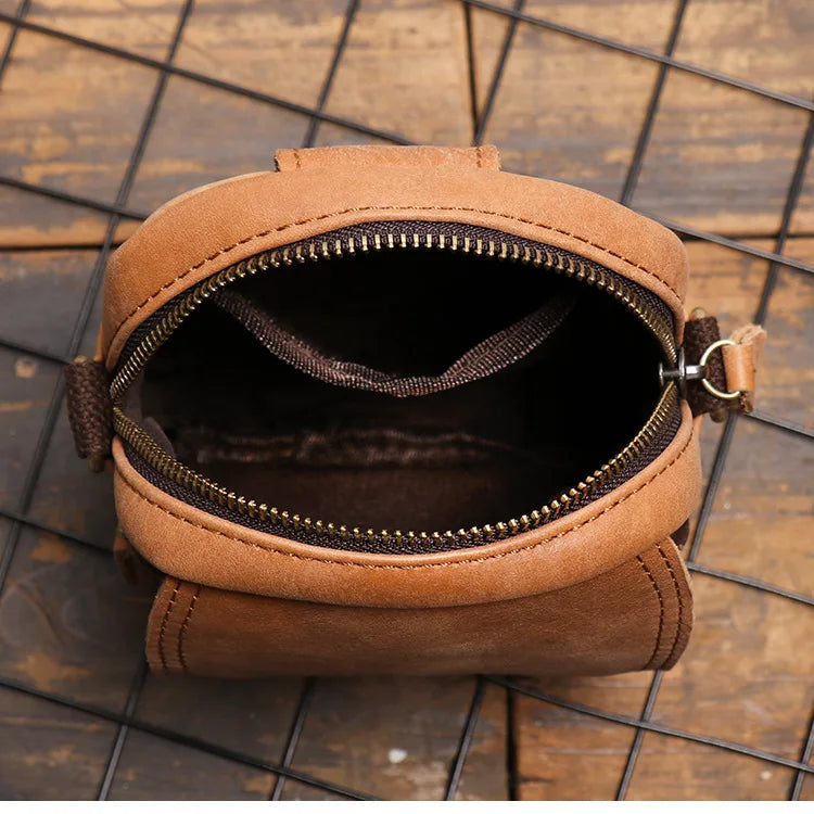 Retro-Lederschultertasche für Herren
