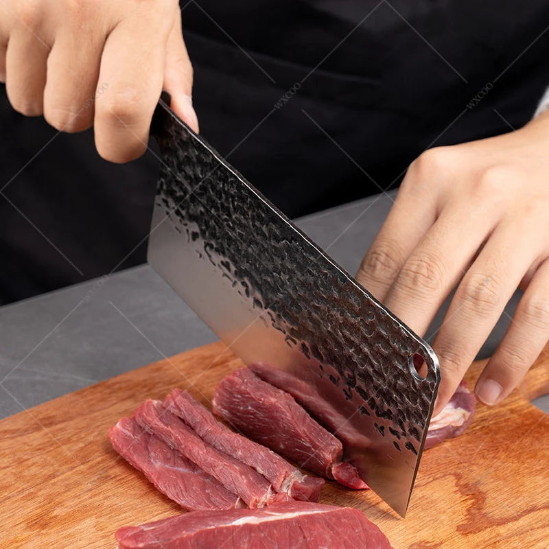Profi-Kochmesser – Edelstahl Küchenmesser für Fleisch und Gemüse, Japanisches Santoku-Schneidemesser
