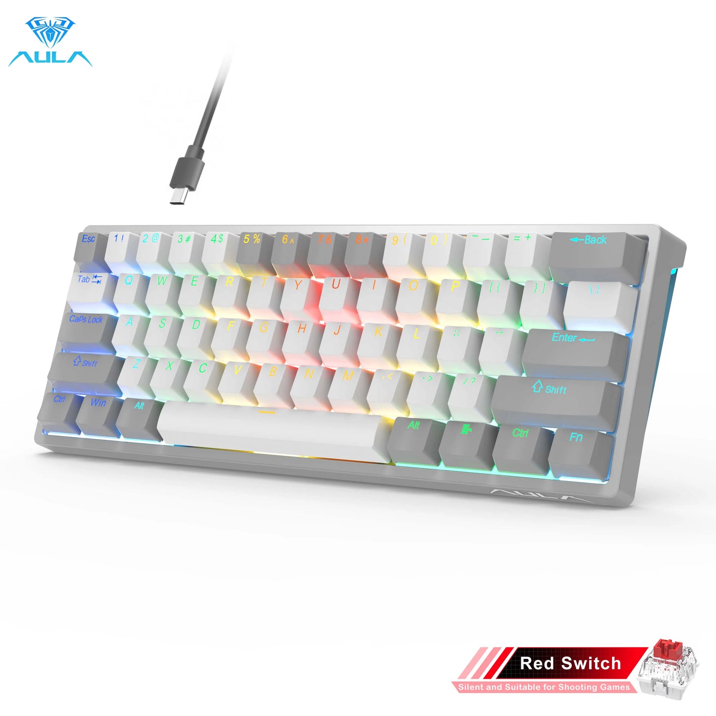 Next-Level Gaming Style: AULA RGB Mini Keyboard mit Brown Switches