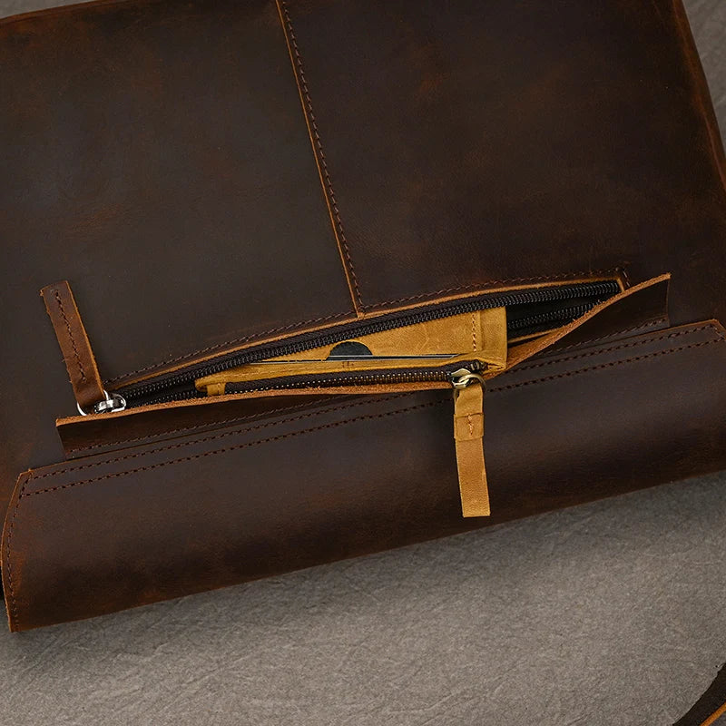 Vintage Leder Aktentasche für Herren - Perfekt für Büro und Alltag