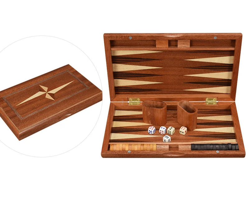 Luxuriöses Backgammon-Set aus Holz – Handgefertigtes Brettspiel
