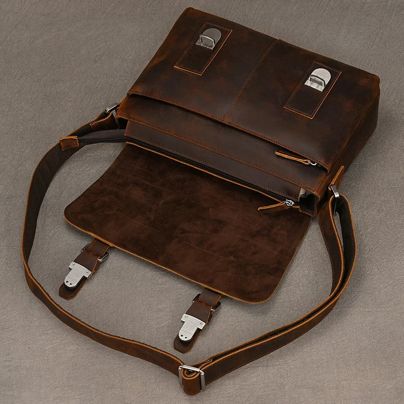 Vintage Leder Aktentasche für Herren - Perfekt für Büro und Alltag