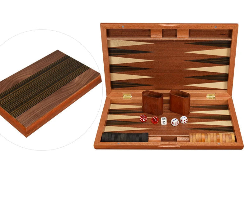 Luxuriöses Backgammon-Set aus Holz – Handgefertigtes Brettspiel