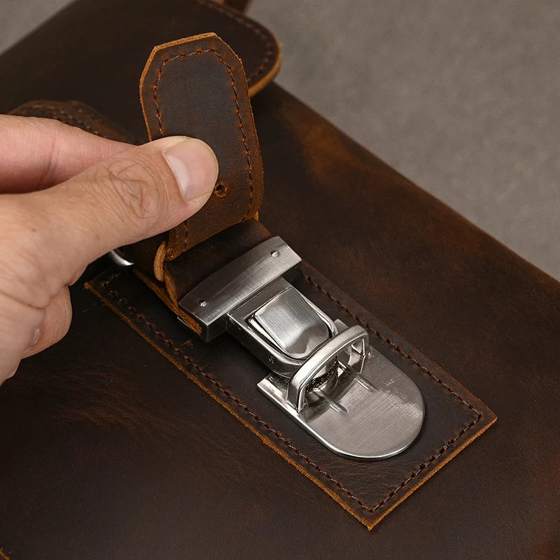 Vintage Leder Aktentasche für Herren - Perfekt für Büro und Alltag