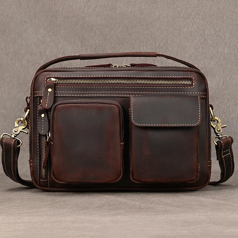 Vintage Leder Aktentasche für Herren - Perfekt für Büro und Alltag