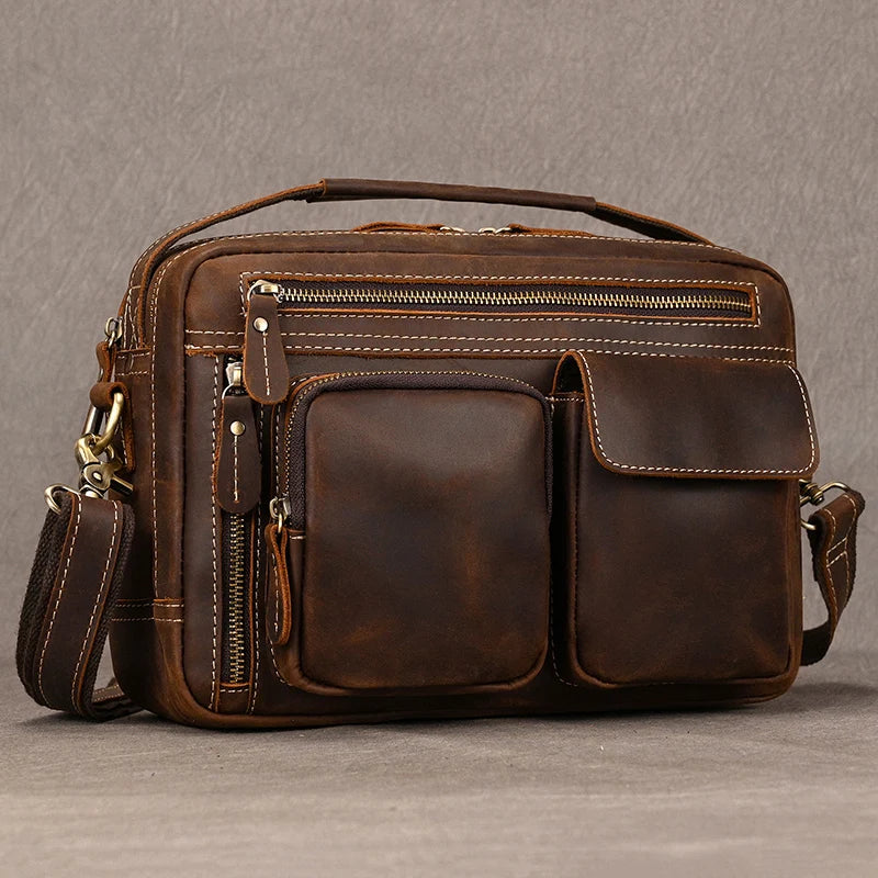 Vintage Leder Aktentasche für Herren - Perfekt für Büro und Alltag