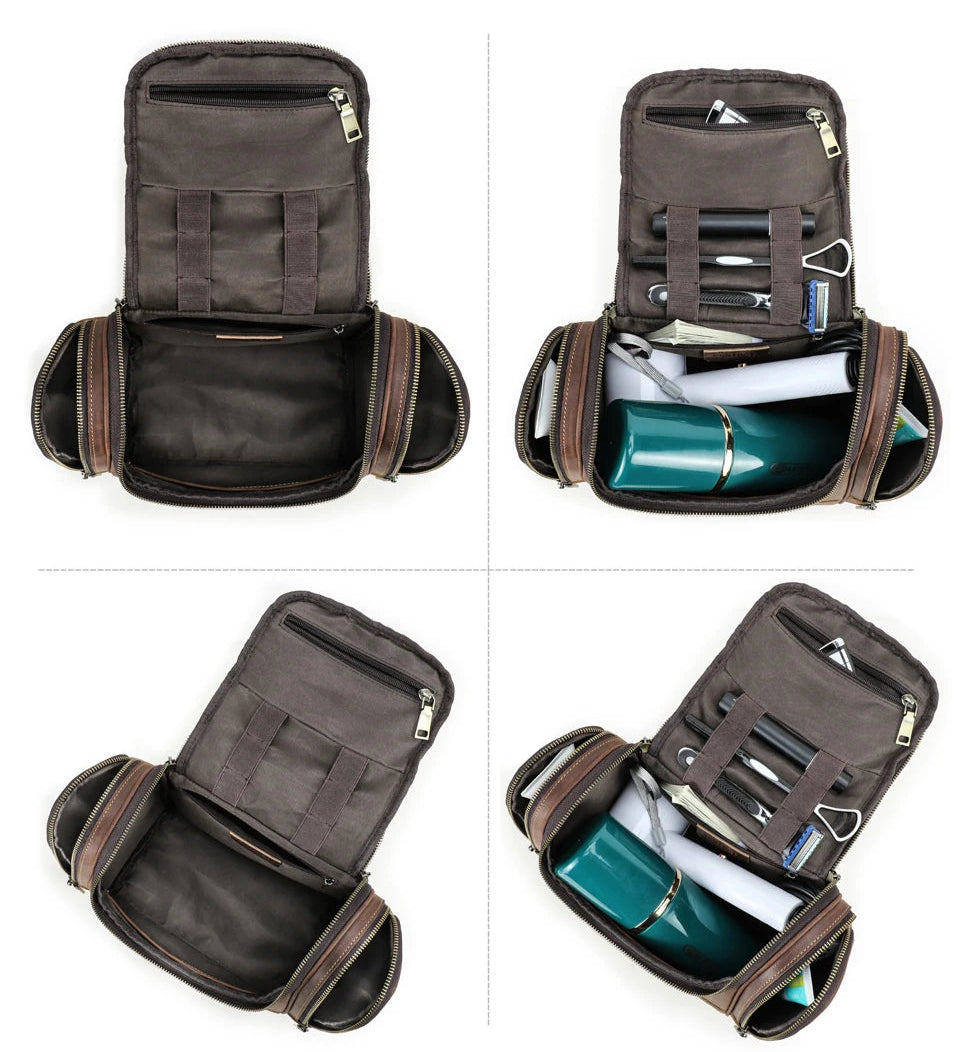 Herren-Kulturtasche aus Leder – Elegante Waschtasche für Reisen und Aufbewahrung