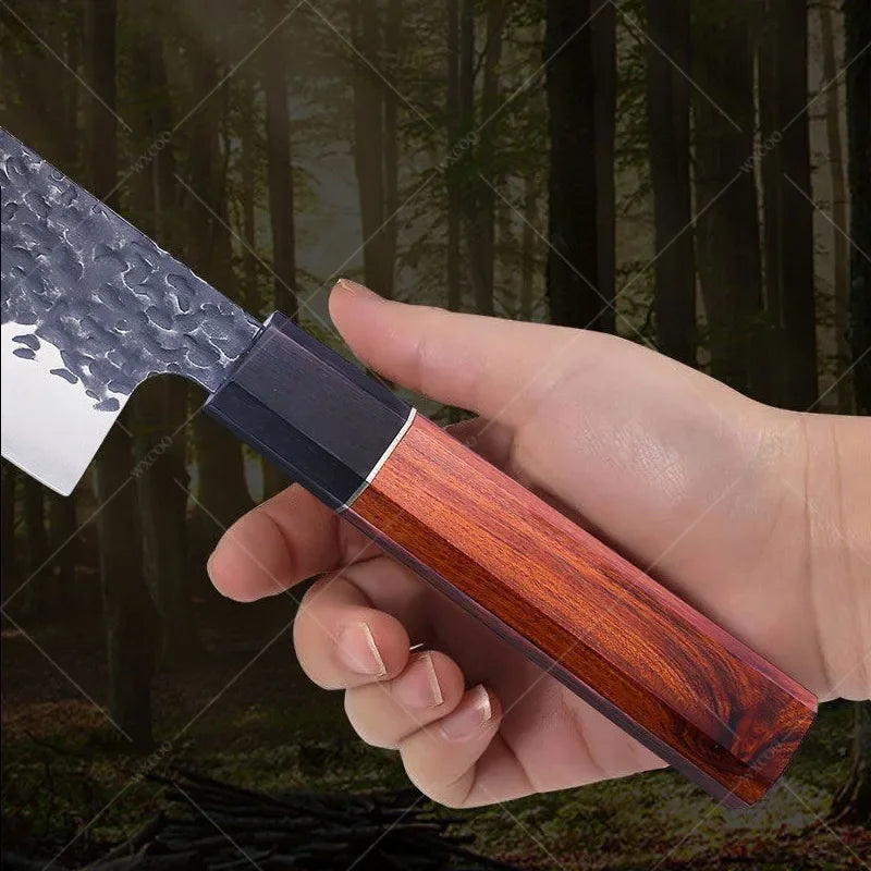 Profi-Kochmesser – Edelstahl Küchenmesser für Fleisch und Gemüse, Japanisches Santoku-Schneidemesser