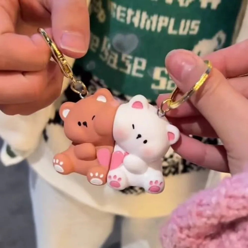 Süße Magnet-Schlüsselanhänger mit Bären – Perfektes Geschenk für Mutter & Tochter!