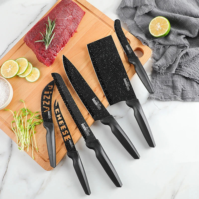 18-teiliges Messerset aus Hochkarbon-Edelstahl