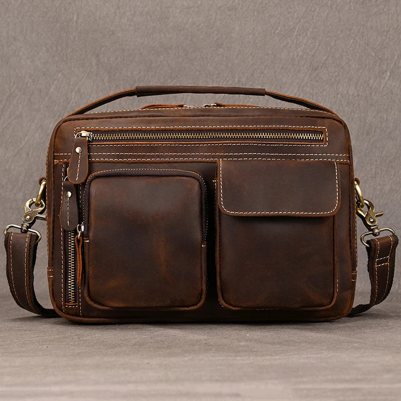 Vintage Leder Aktentasche für Herren - Perfekt für Büro und Alltag