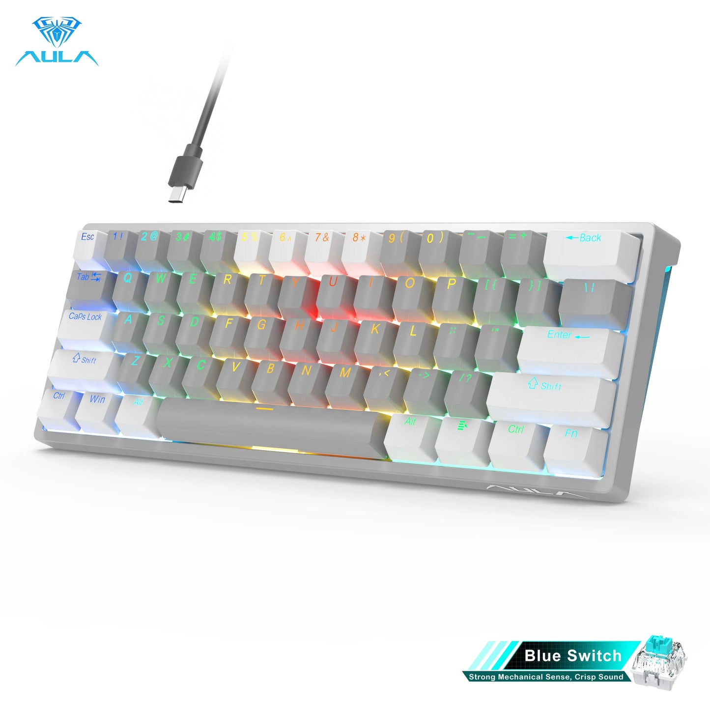Next-Level Gaming Style: AULA RGB Mini Keyboard mit Brown Switches