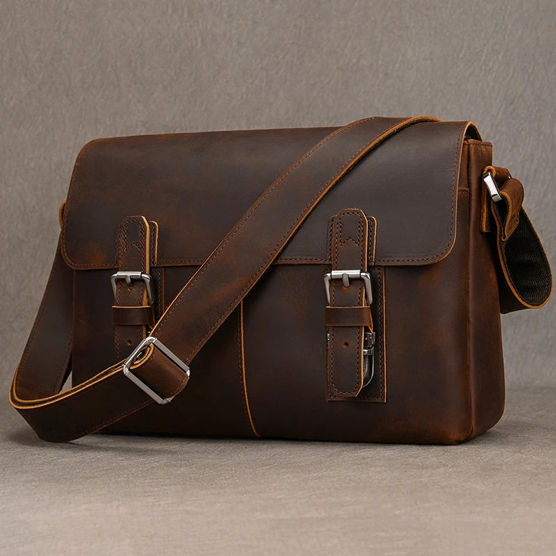 Vintage Leder Aktentasche für Herren - Perfekt für Büro und Alltag