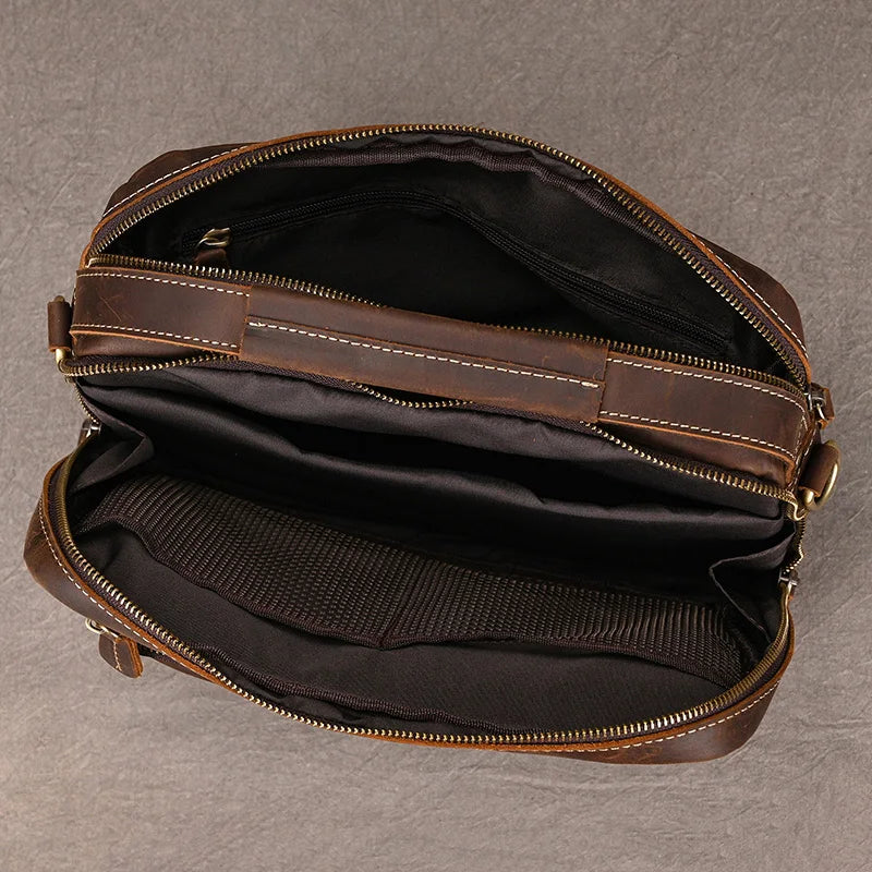 Vintage Leder Aktentasche für Herren - Perfekt für Büro und Alltag