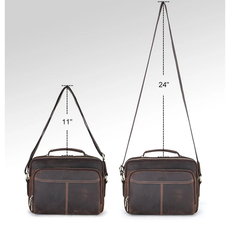 Vintage Leder-Umhängetasche für Herren