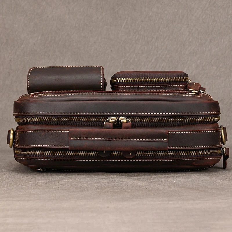 Vintage Leder Aktentasche für Herren - Perfekt für Büro und Alltag