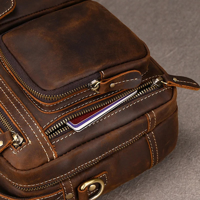 Vintage Leder Aktentasche für Herren - Perfekt für Büro und Alltag