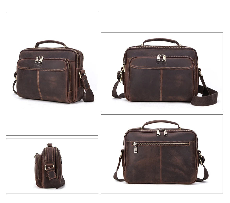 Vintage Leder-Umhängetasche für Herren