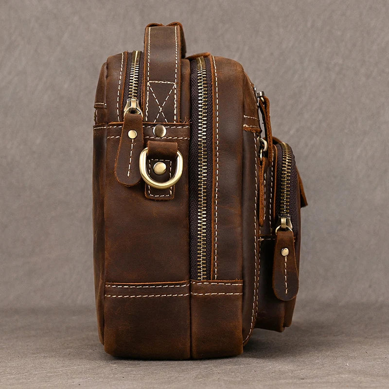 Vintage Leder Aktentasche für Herren - Perfekt für Büro und Alltag