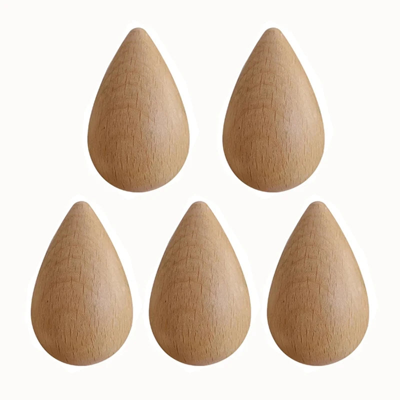 8er Set Holz-Wandhaken