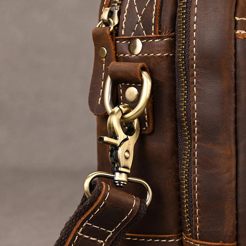 Vintage Leder Aktentasche für Herren - Perfekt für Büro und Alltag