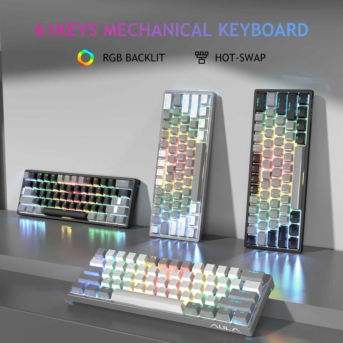 Next-Level Gaming Style: AULA RGB Mini Keyboard mit Brown Switches