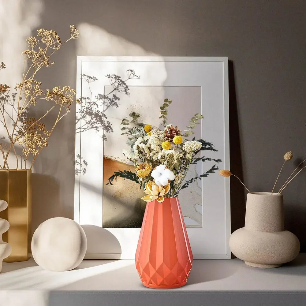 Nordische Blumenvase – Imitation Keramik aus Kunststoff