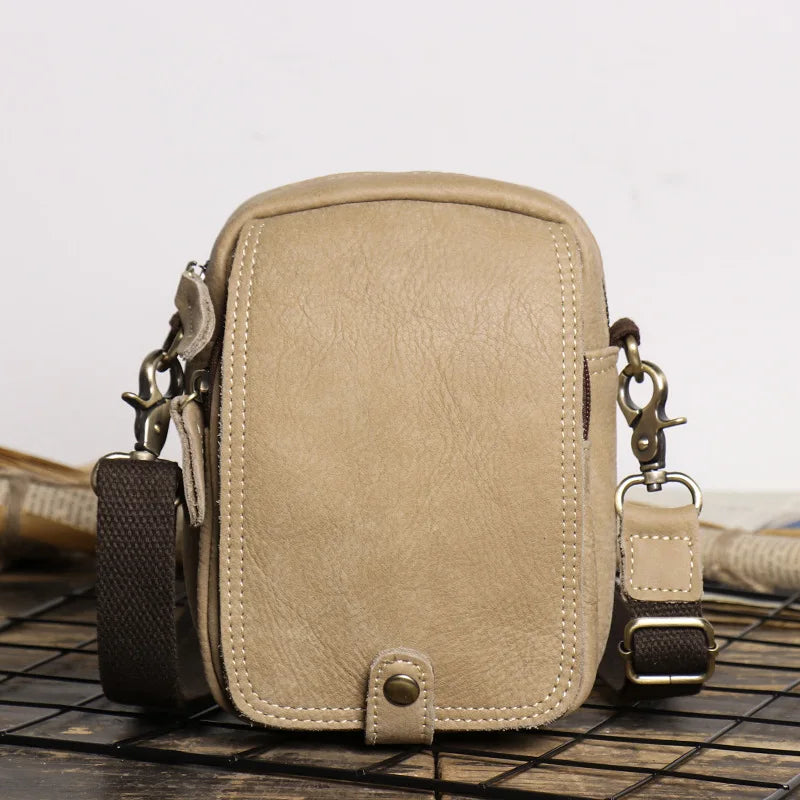Retro-Lederschultertasche für Herren