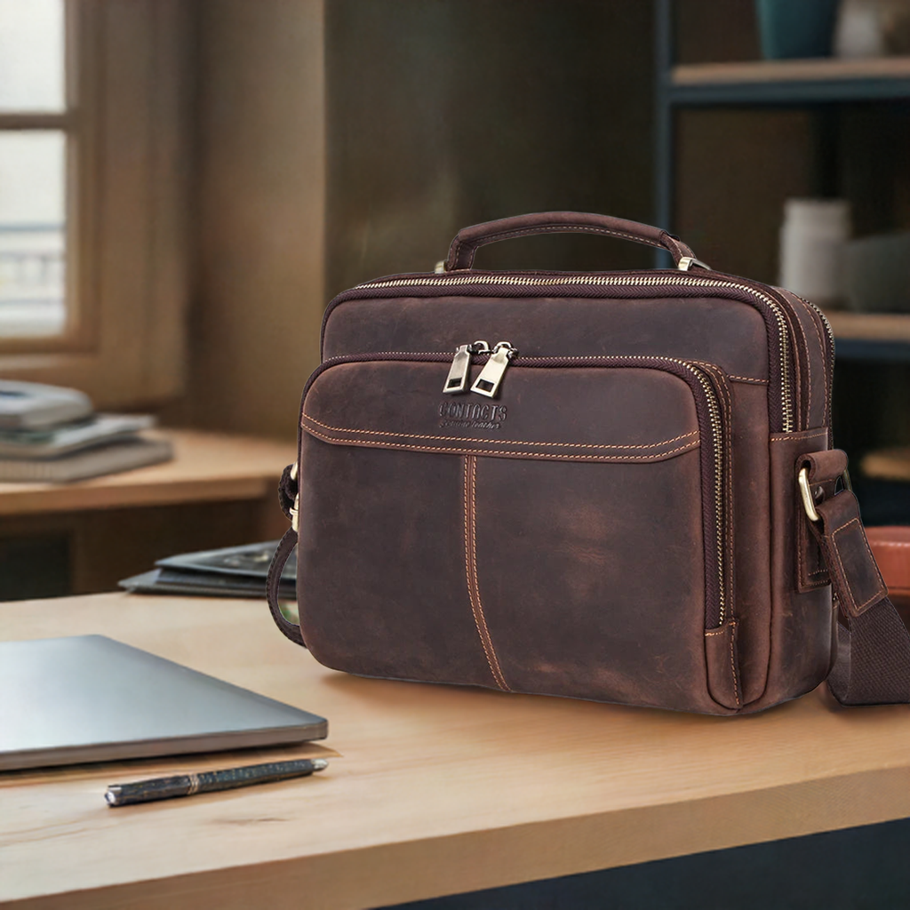 Vintage Leder-Umhängetasche für Herren