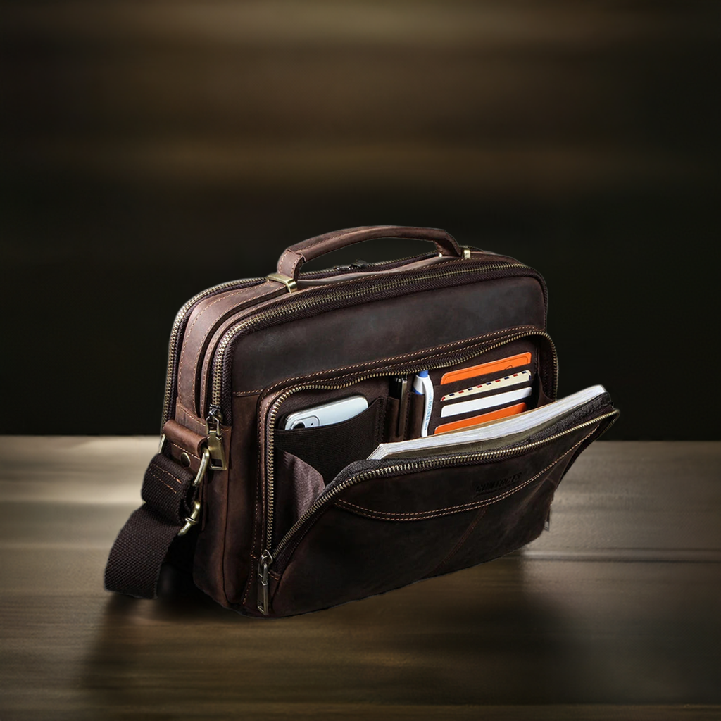 Vintage Leder-Umhängetasche für Herren