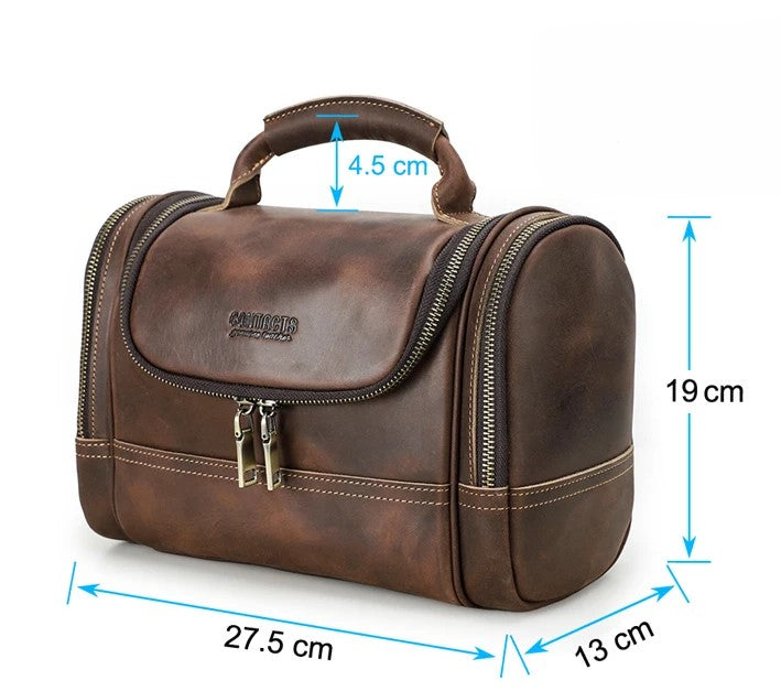 Herren-Kulturtasche aus Leder – Elegante Waschtasche für Reisen und Aufbewahrung