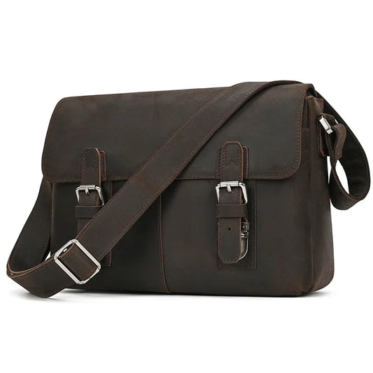 Vintage Herren-Aktentasche aus Leder – Stilvolle Laptoptasche und Messenger Bag für Büro und Alltag