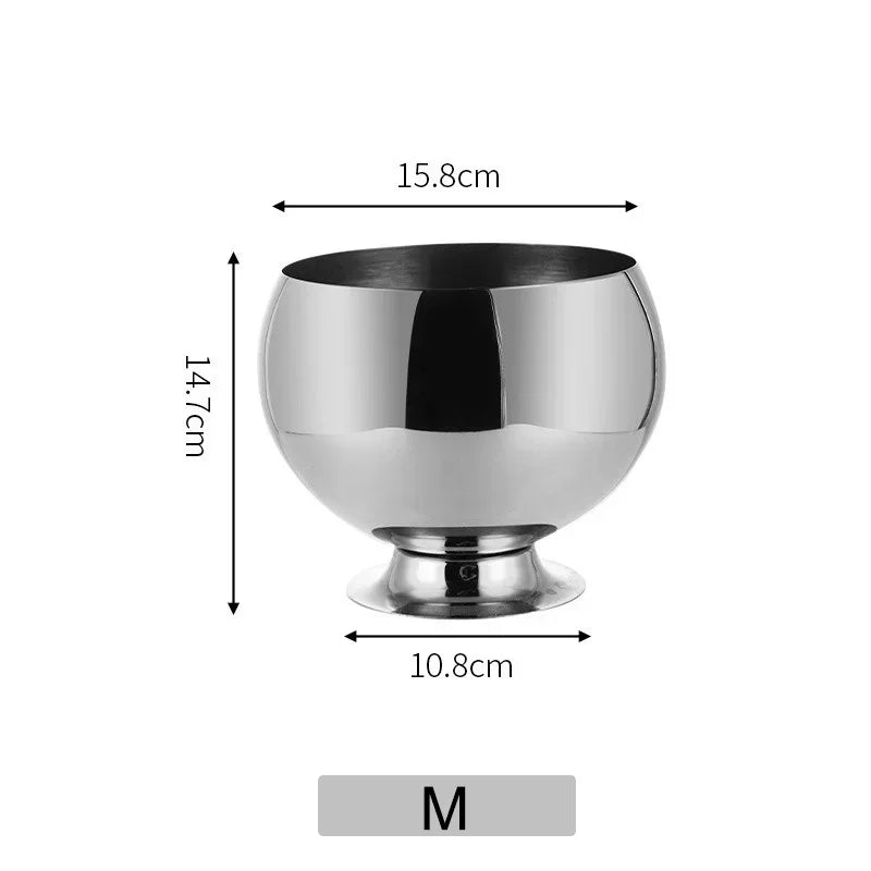 Edelstahl-Eiskübel mit Standfuß