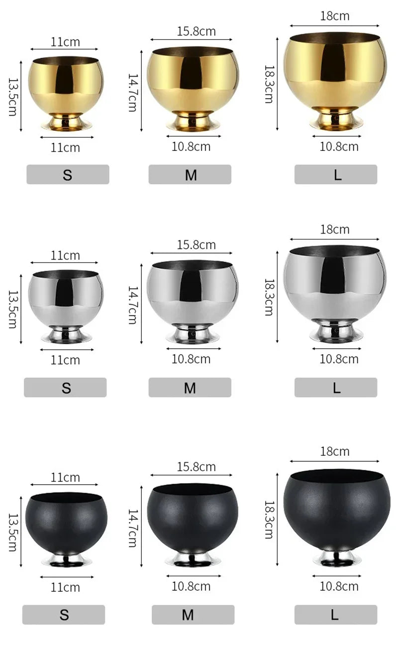 Edelstahl-Eiskübel mit Standfuß